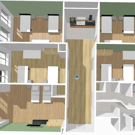 Monteurdreams-de Zentrale, Grosse 5z Wohnung, 2 Baeder, Kueche * Leipzig
